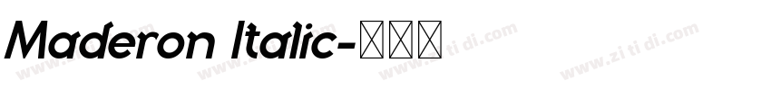Maderon Italic字体转换